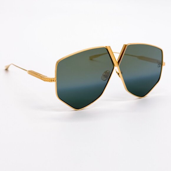 NEW VALENTINO V-HEXAGON VLS-115B WOMEN GREEN TITANIUM SUNGLASSES VALENTINO - Picture 10 of 12